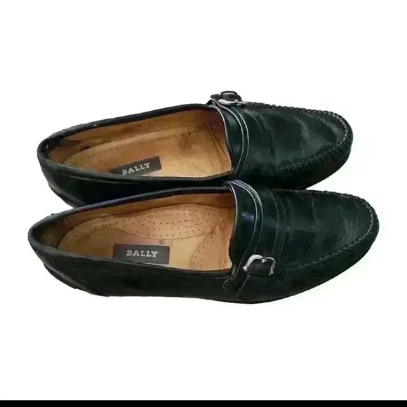 Bally Of Switzerland Mens Vintage Black Leather Loafer 8EEE (Triple Wide) - Picture 3 of 15